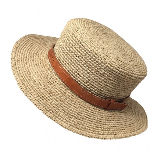 Canotier Raphia Crochet