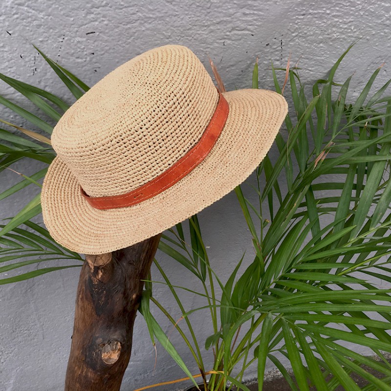 Canotier Raphia Crochet