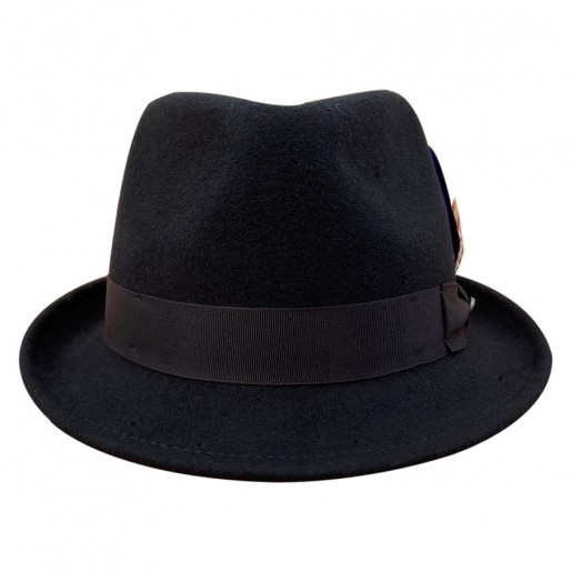 Chapeau stetson trilby noir face Chapeau stetson trilby noir face