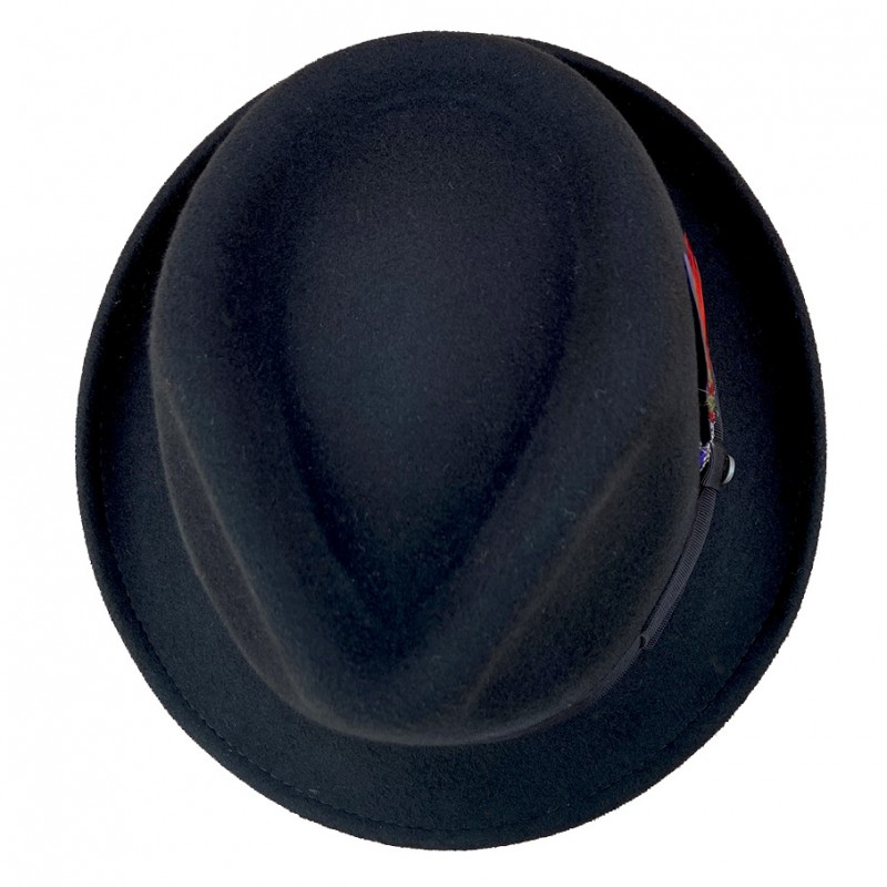Chapeau stetson trilby noir haut