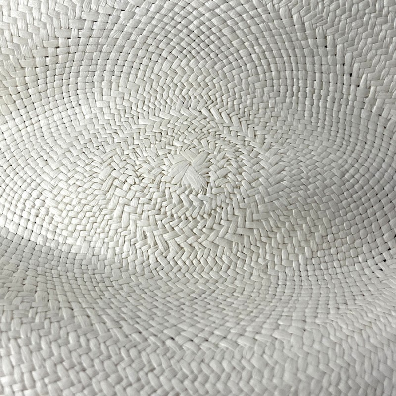 Chapeau Panama Fédora-Jeff-Chapeau victor blanc détaille rosace