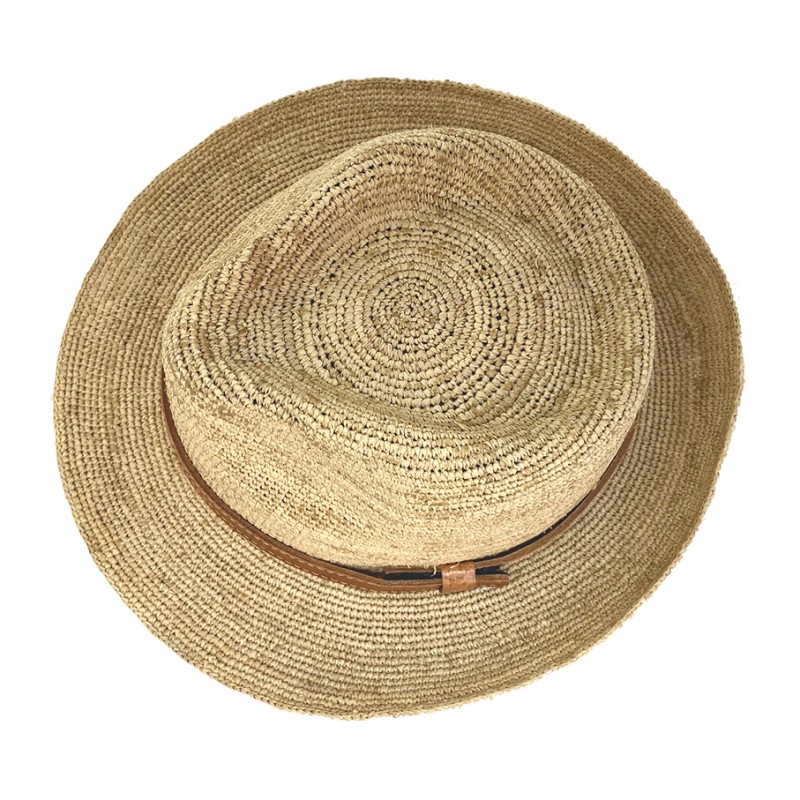 Trilby en Raphia au Crochet