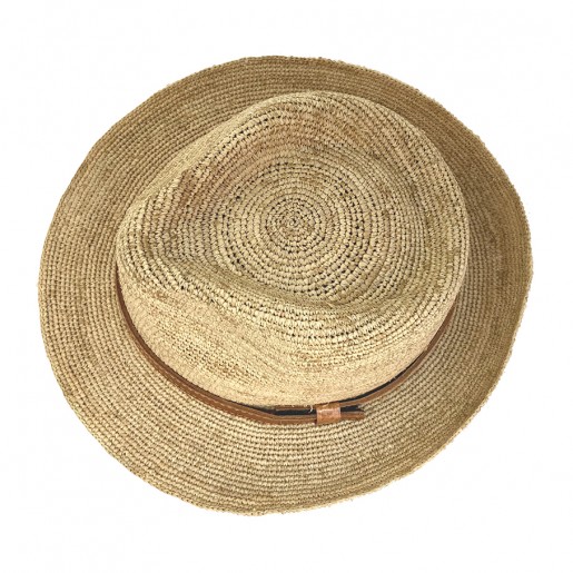 Trilby en Raphia au Crochet