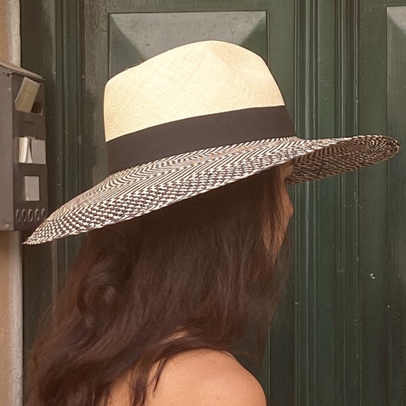 Chapeau Panama by Victor motif couleur