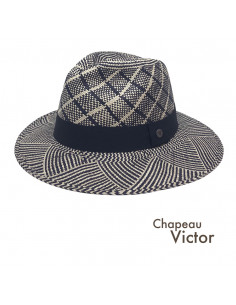 Chapeau Panama à motifs Chapellerie Victor