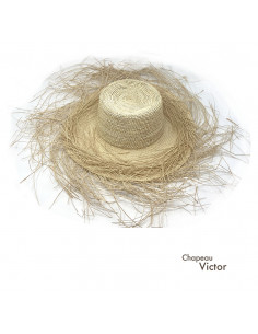 Chapeau panama crochet brisa longue frange.