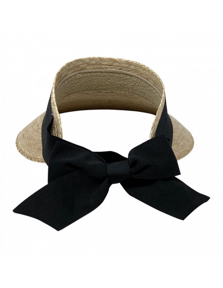 visière palmera Crambes paille naturelle dos