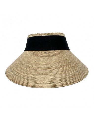 visière palmera Crambes paille naturelle face