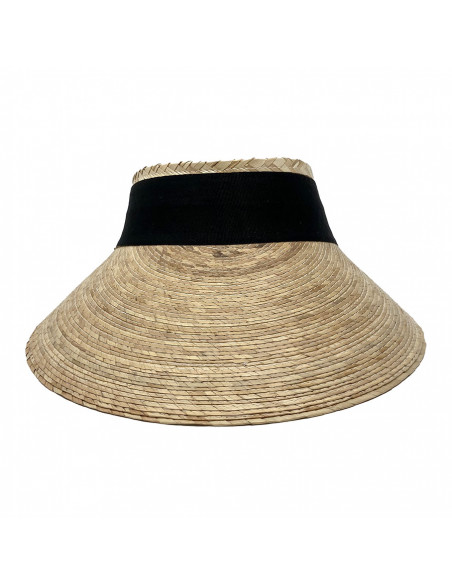 visière palmera Crambes paille naturelle face