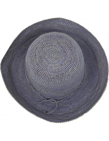 E107 Chapeau Femme raphia crochez Rabarany jans haut
