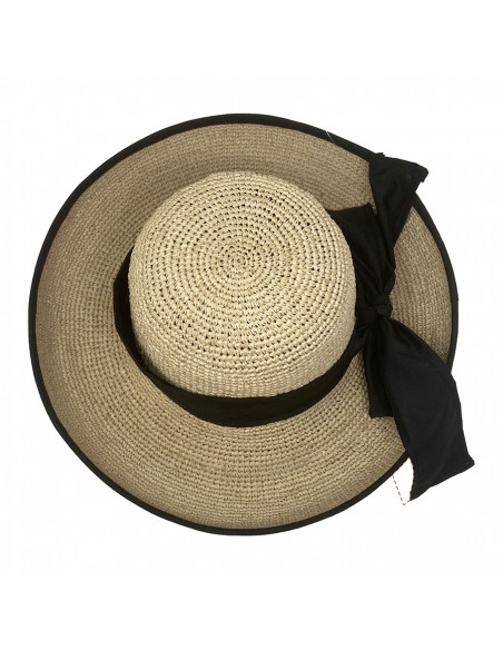 Capeline E100 Rabarany raphia crochet naturel haut