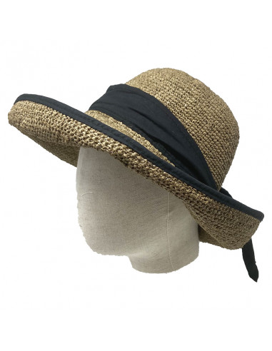 Capeline E100 Rabarany raphia crochet thé porté