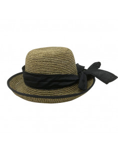 Chapeau cloche raphia crochet foulard Rabarany thé pro 1 2