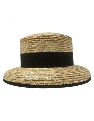 Chapeau Cloche paille Hepburn face