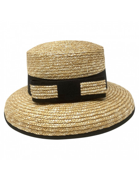 Chapeau Cloche paille Hepburn dos