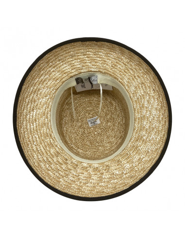 Chapeau Cloche paille Hepburn intérieur