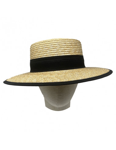 Chapeau Canotier Paille Auréga porté