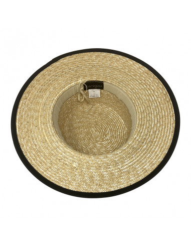 Chapeau Canotier Paille Auréga intérieur
