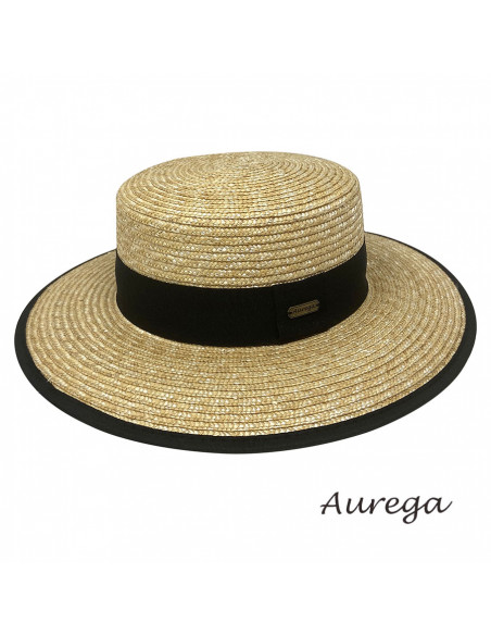 Chapeau Canotier Paille Auréga pro