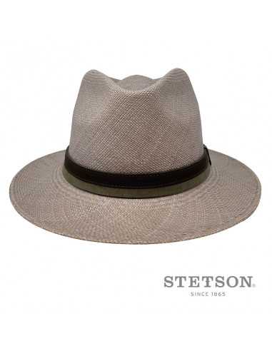 Chapeau panama Pincrest Stetson gris face