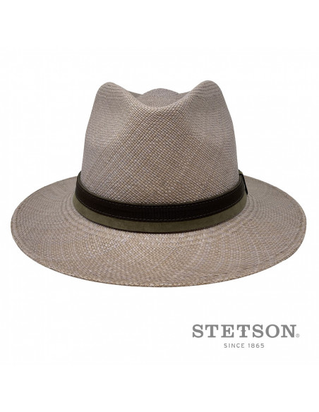 Chapeau panama Pincrest Stetson gris face