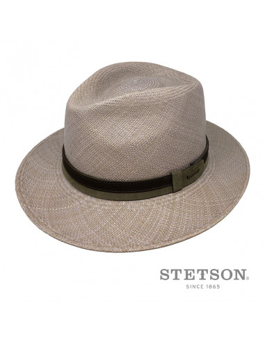 Chapeau panama Pincrest Stetson blanchi profil