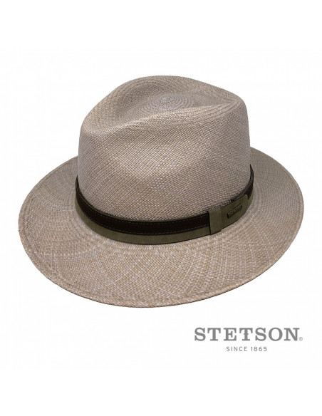 Chapeau panama Pincrest Stetson gris profile