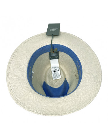 Chapeau panama Pincrest Stetson blanchi intérieur
