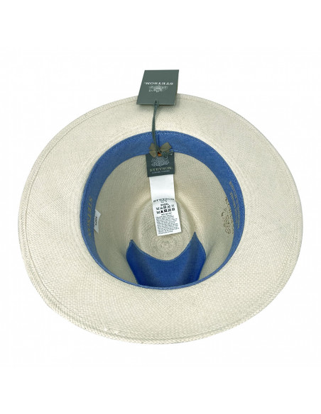 Chapeau panama Pincrest Stetson blanchi intérieur