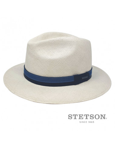 Chapeau panama Pincrest Stetson blanchi profil
