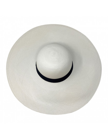 Grande Capeline Panama Margaux Blanc haut