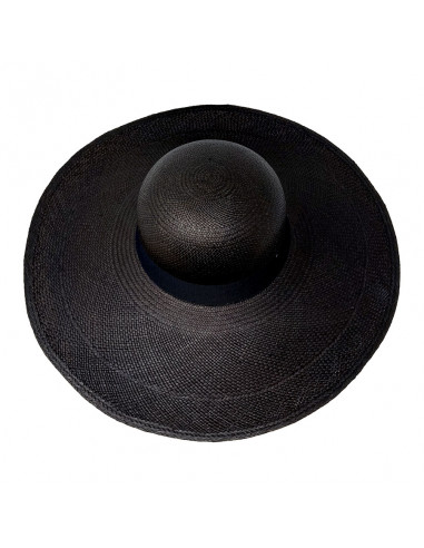 Grande Capeline Panama Margaux Noir haut