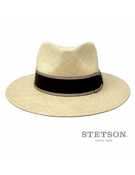 Chapeau Traveller Stetson Panama naturel face