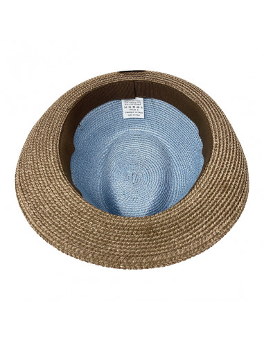 A425 beau chapeau femme carisio Crambes bleu intérieur
