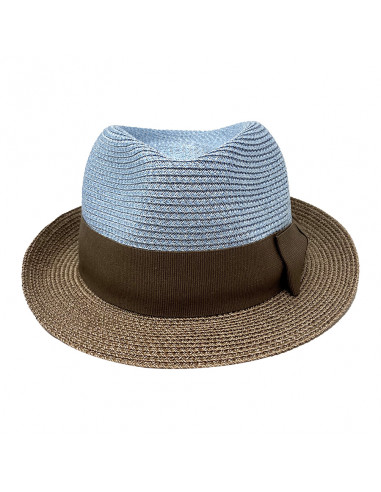 A425 beau chapeau femme carisio Crambes bleu face