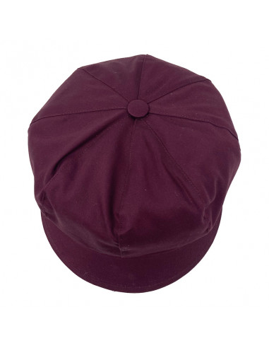 Casquette Gavroche Crambes prune Bordeau haut