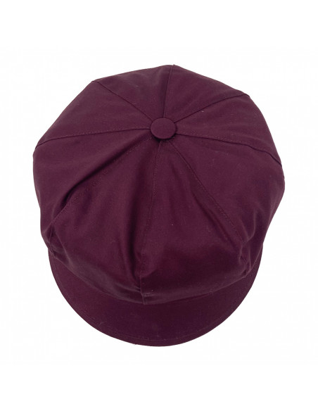 Casquette Gavroche Crambes prune Bordeau haut