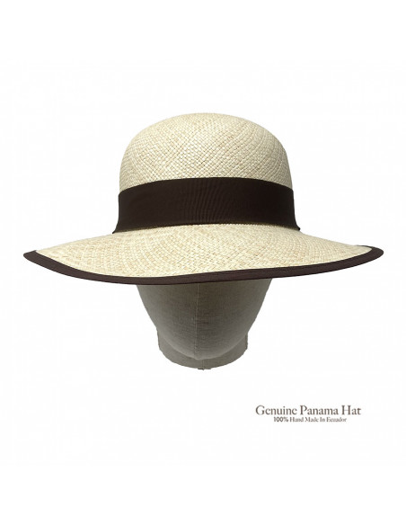 C163 Chapeau coco Femme Panama naturel porte