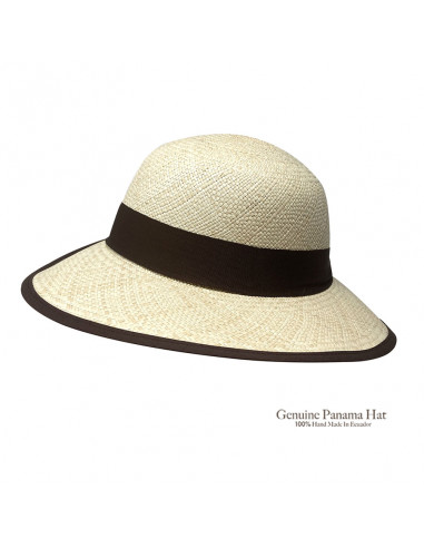 C163 Chapeau coco Femme Panama blanc profile