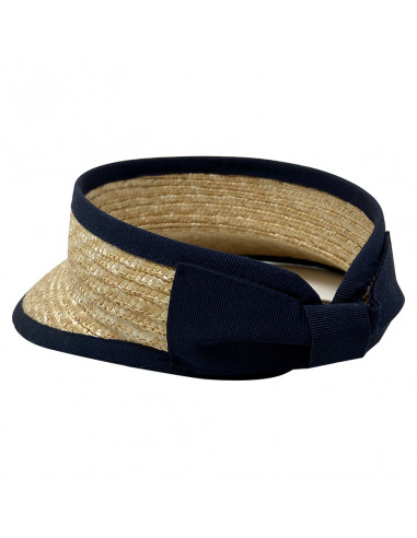 Visière Femme Paille naturelle dos