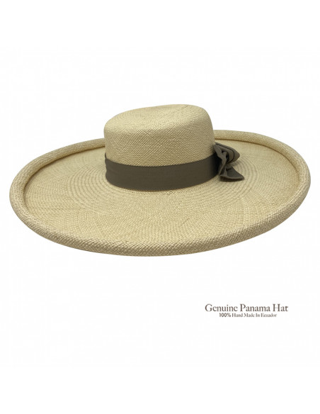 Chapeau femme paille panama large bord H004 naturel profile2 Chapeau femme paille panama large bord H004 naturel profile2