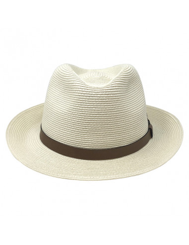 Chapeau été Mattéo tresse fine G414 fédora face
