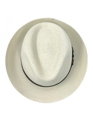 Chapeau été Mattéo tresse fine G414 fédora haut