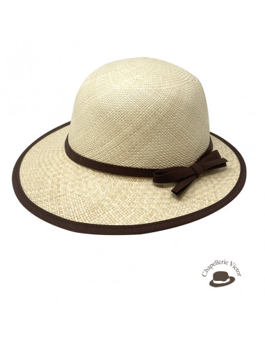 Chapeau femme capeline Panama C361 naturel profile