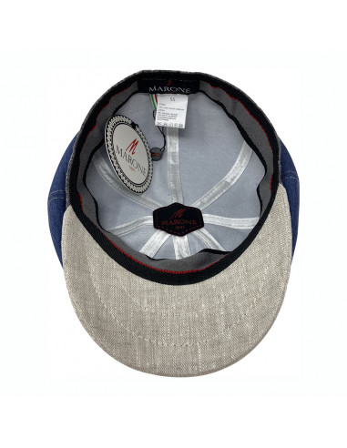 Casquette Raffaele Marone Gavroche Y681 bleu intérieur