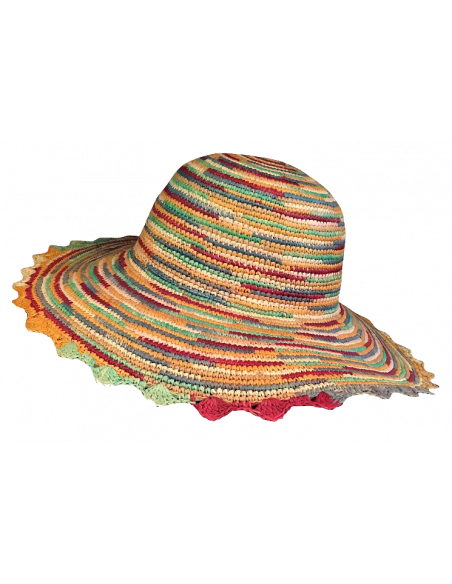 T169 CROCHET PANAMA FEMME COULEUR