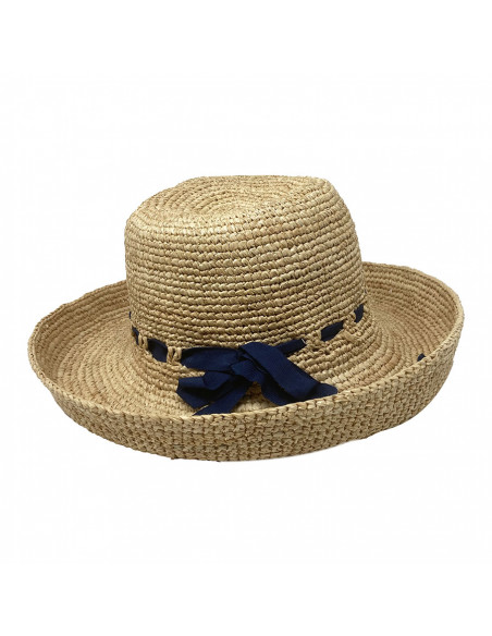 Capeline crochet Raphia - Relax - Y100 navy dos