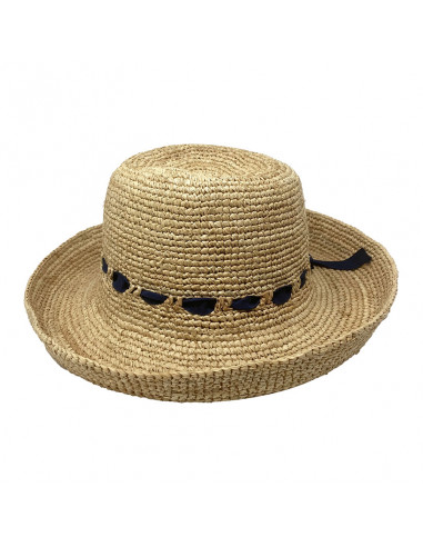 Capeline crochet Raphia - Relax - Y100 navy profile