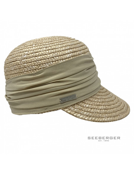 Casquette paille Seeberger F323 naturelle profile