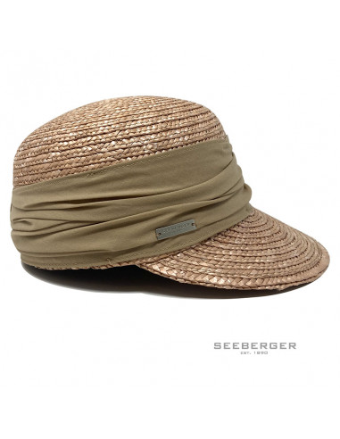 Casquette paille Seeberger F323 beige profile 2
